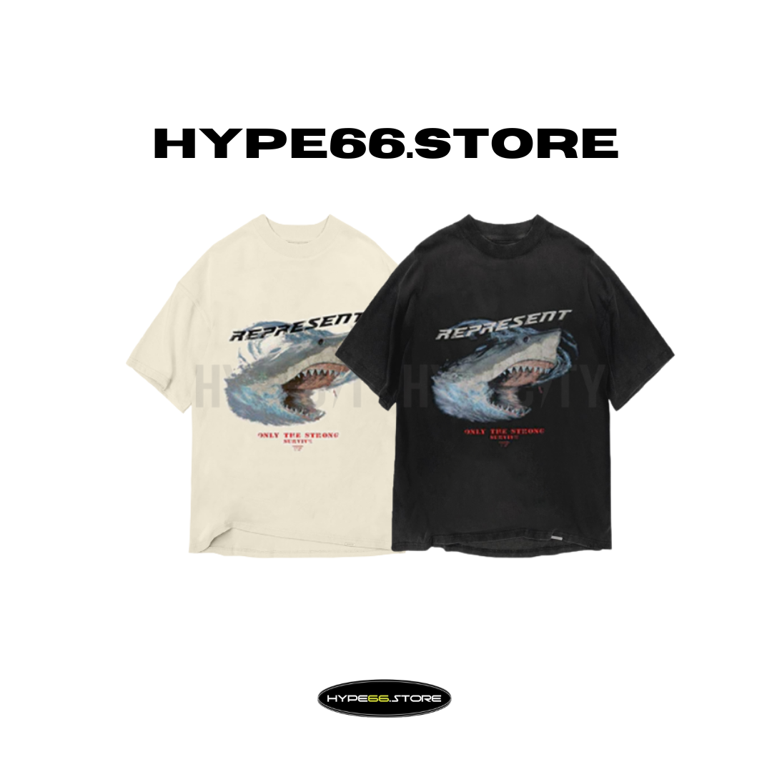 Represent Survive Shark Retro Graphic Tee