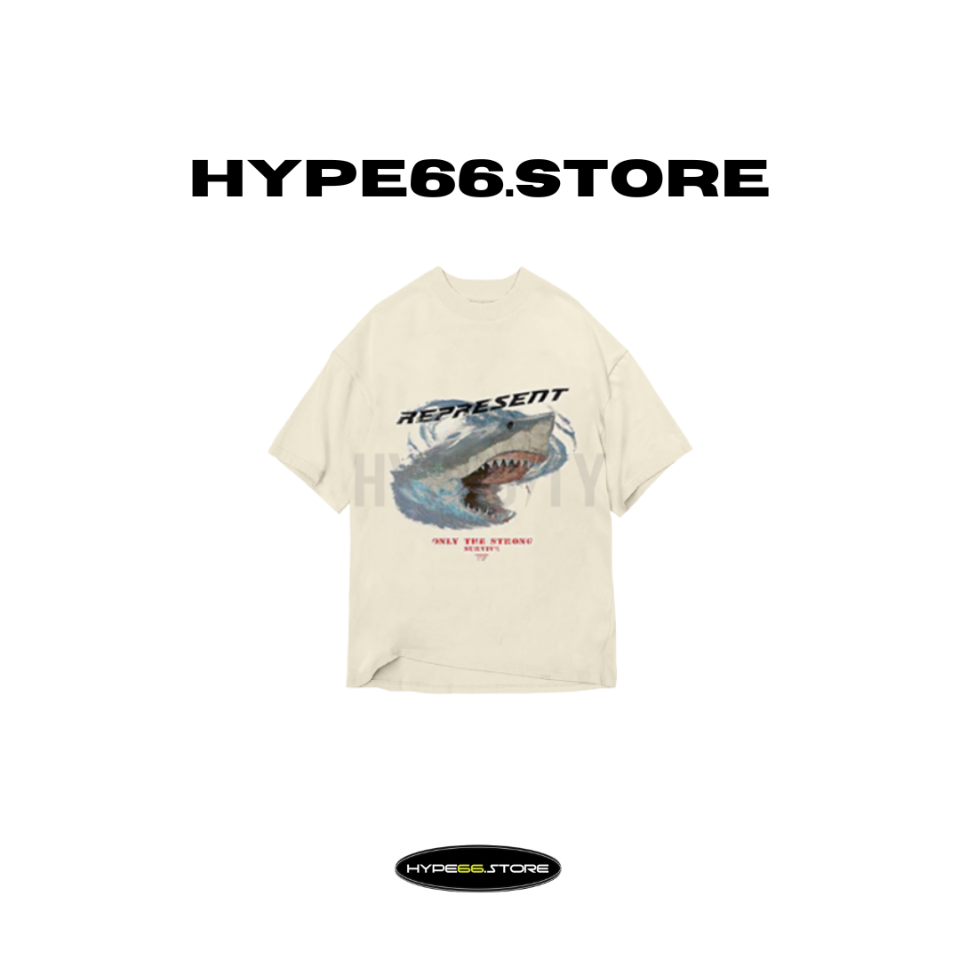 Represent Survive Shark Retro Graphic Tee