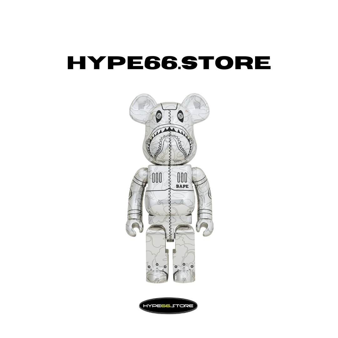 BearBrick Sorayama x Bape Camo Shark