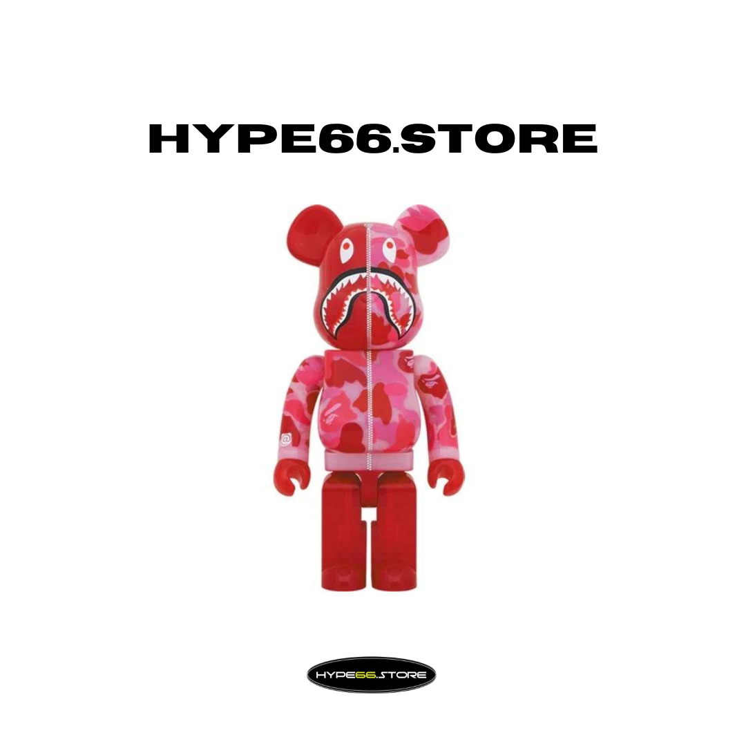 BearBrick x Bape Clear ABC Camo Shark