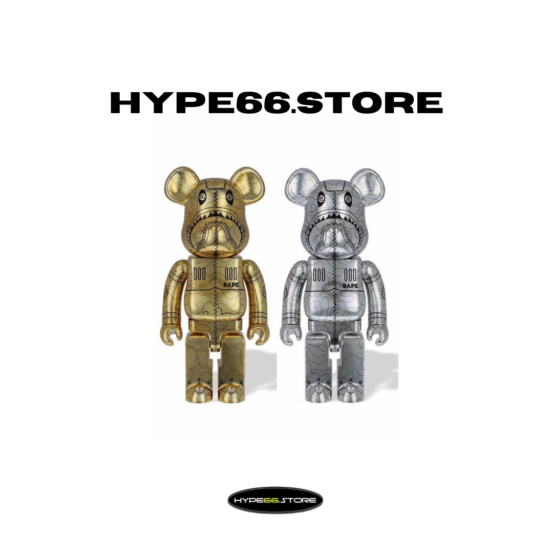 Bearbrick Sorayama X Bape Camo Shark 1000%